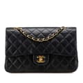 Miniatyrbild 1 av 10: Pre-owned Chanel Medium Classic Lambskin Double Flap Black