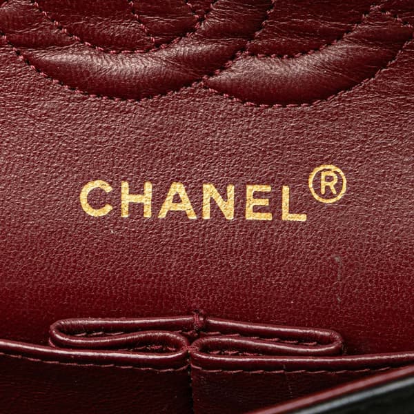 Pre-owned Chanel Small Classic Lambskin Double Flap Black