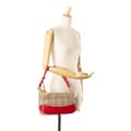 Miniatyrbilde 10 av 10: Pre-owned Burberry Haymarket Check Canvas Shoulder Bag Brown