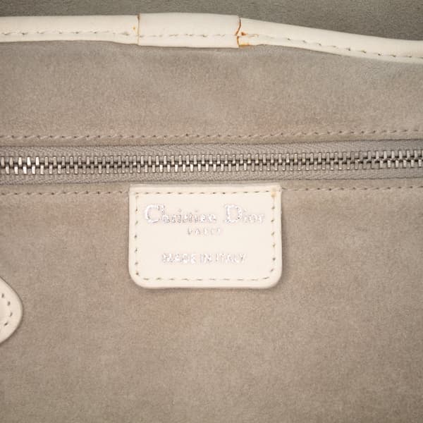 Pre-owned Dior Leather Jazz Club Shoulder Bag White