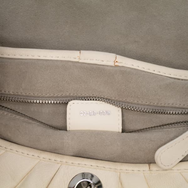 Pre-owned Dior Leather Jazz Club Shoulder Bag White