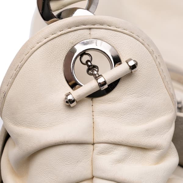 Pre-owned Dior Leather Jazz Club Shoulder Bag White