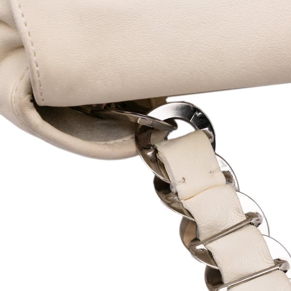 Pre-owned Dior Leather Jazz Club Shoulder Bag White