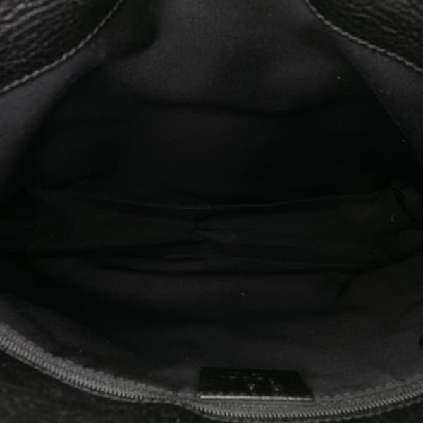 Pre-owned Gucci GG Denim Shoulder Bag Black