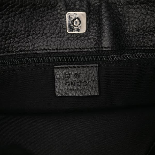 Pre-owned Gucci GG Denim Shoulder Bag Black