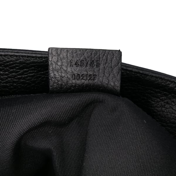 Pre-owned Gucci GG Denim Shoulder Bag Black