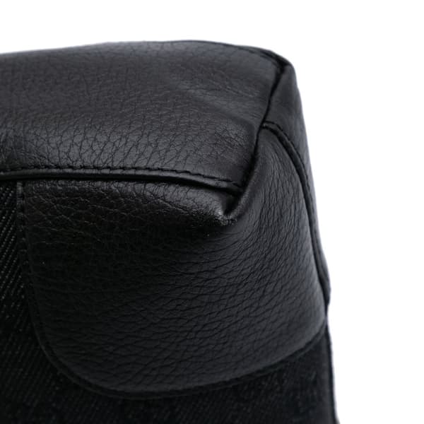 Pre-owned Gucci GG Denim Shoulder Bag Black