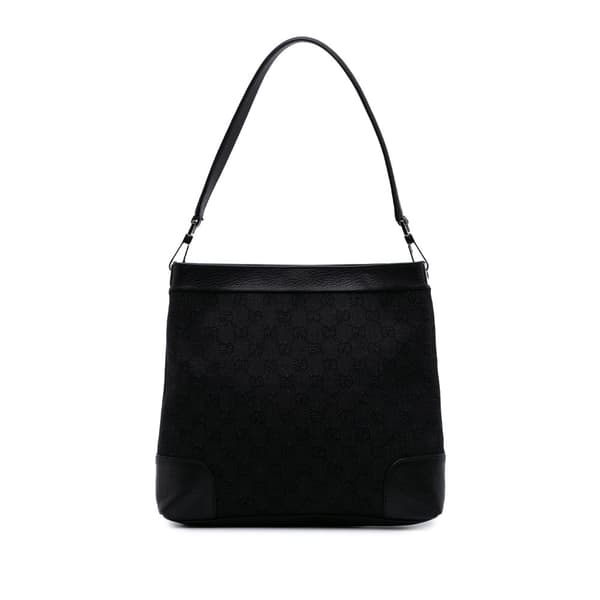 Pre-owned Gucci GG Denim Shoulder Bag Black