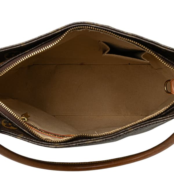 Pre-owned Louis Vuitton Monogram Looping GM Brown