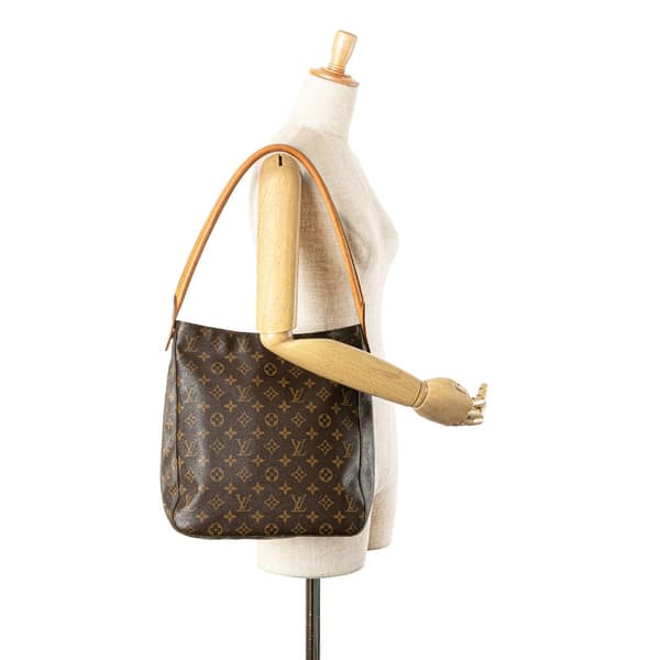 Pre-owned Louis Vuitton Monogram Looping GM Brown