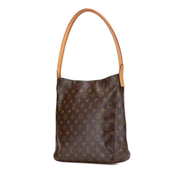Pre-owned Louis Vuitton Monogram Looping GM Brown