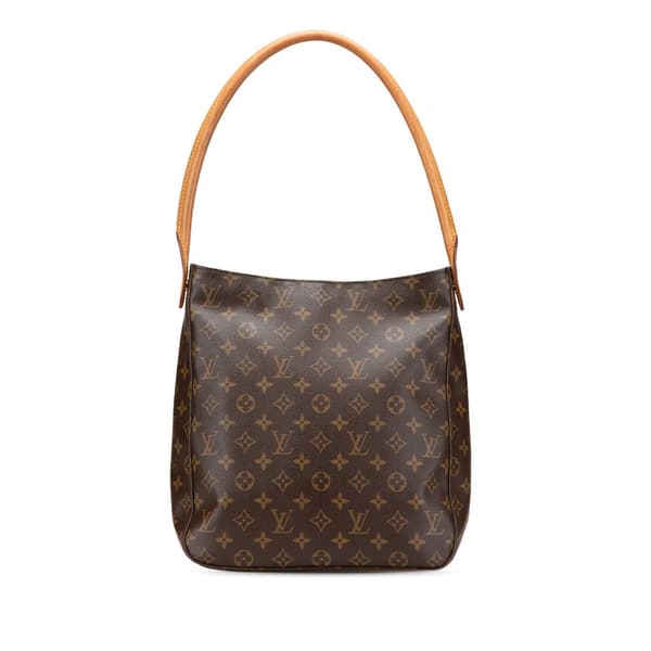 Pre-owned Louis Vuitton Monogram Looping GM Brown