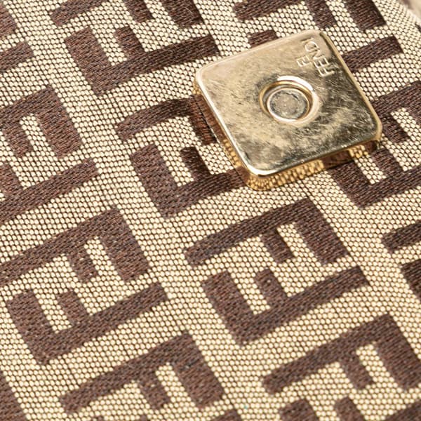 Pre-owned Fendi Zucchino Canvas Mamma Forever Brown