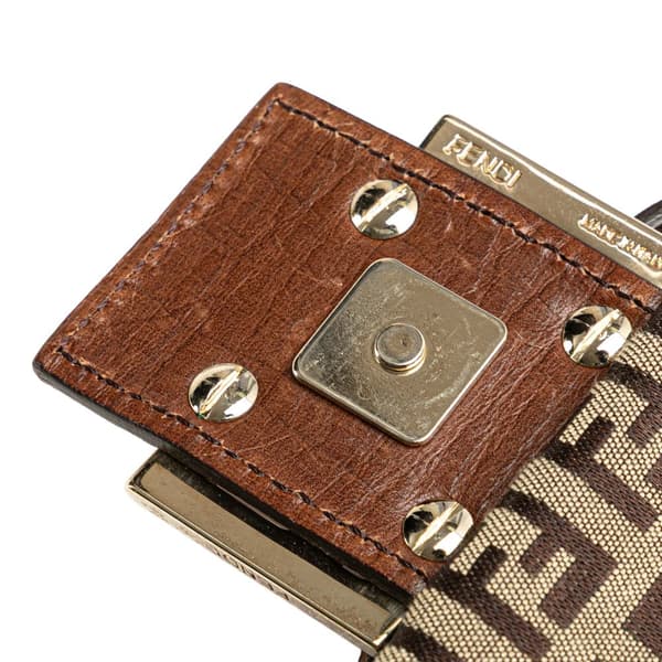 Pre-owned Fendi Zucchino Canvas Mamma Forever Brown