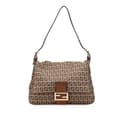 Miniatyrbillede 1 af 10: Pre-owned Fendi Zucchino Canvas Mamma Forever Brown
