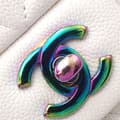 Pikkukuva 7 / 10: Pre-owned Chanel Medium Classic Iridescent Caviar Double Flap White
