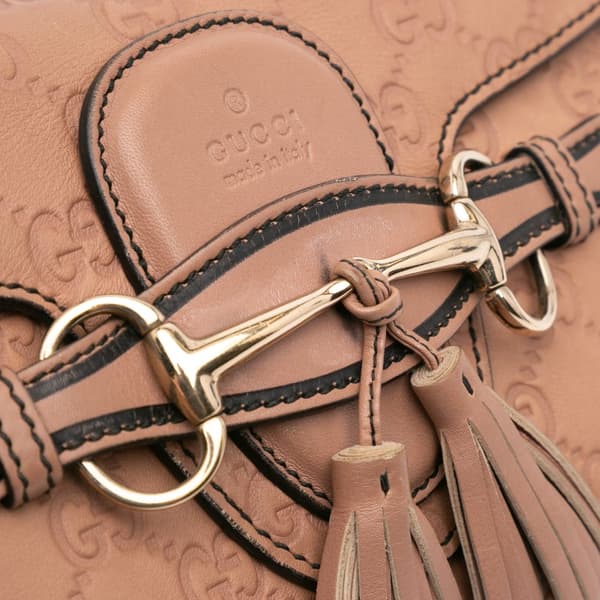 Pre-owned Gucci Small Guccissima Emily Crossbody Pink
