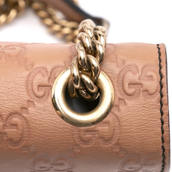 Pre-owned Gucci Small Guccissima Emily Crossbody Pink
