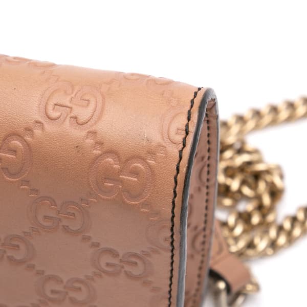 Pre-owned Gucci Small Guccissima Emily Crossbody Pink