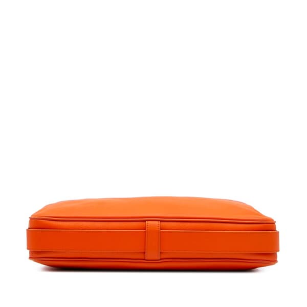 Pre-owned Celine Medium Supple Grained Calfskin Romy Shoulder Bag Orange