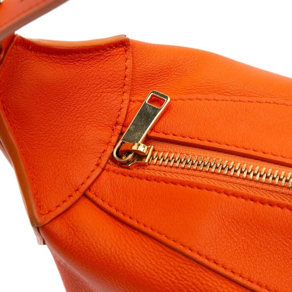 Pre-owned Celine Medium Supple Grained Calfskin Romy Shoulder Bag Orange