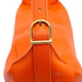 Miniatyrbild 9 av 10: Pre-owned Celine Medium Supple Grained Calfskin Romy Shoulder Bag Orange