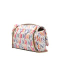 Miniatyrbild 2 av 10: Pre-owned Saint Laurent Medium Silk Carre Rive Gauche Print Patchwork Jamie Shoulder Bag White
