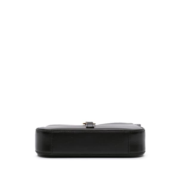 Pre-owned Saint Laurent Mini Calfskin Le 5 a 7 Bag Black