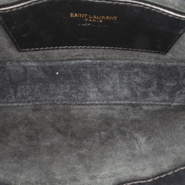 Pre-owned Saint Laurent Mini Calfskin Le 5 a 7 Bag Black