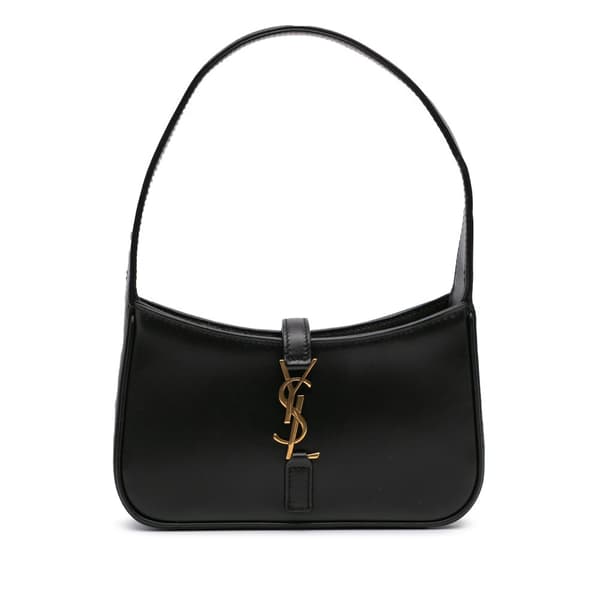 Pre-owned Saint Laurent Mini Calfskin Le 5 a 7 Bag Black