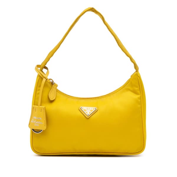 Pre-owned Prada Mini Tessuto Re-Edition 2000 Shoulder Bag Yellow