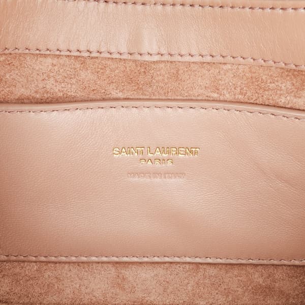 Pre-owned Saint Laurent Mini Calfskin Le 5 a 7 Shoulder Bag Brown