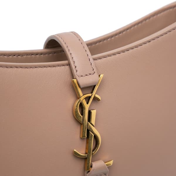 Pre-owned Saint Laurent Mini Calfskin Le 5 a 7 Shoulder Bag Brown