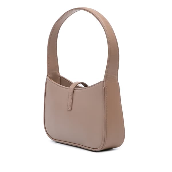 Pre-owned Saint Laurent Mini Calfskin Le 5 a 7 Shoulder Bag Brown