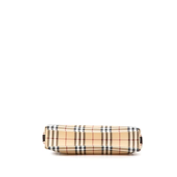 Pre-owned Burberry House Check Canvas Shoulder Bag Brown
