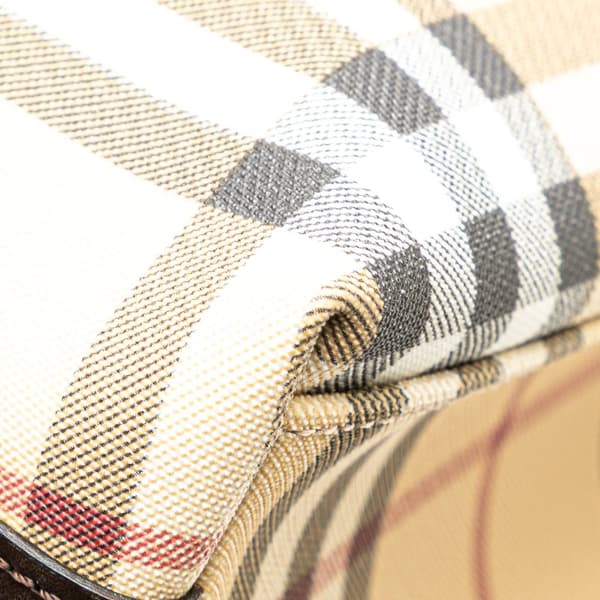 Pre-owned Burberry House Check Canvas Shoulder Bag Brown