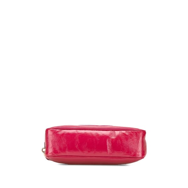 Pre-owned Gucci Patent Soho Chain Zip Shoulder Bag Pink