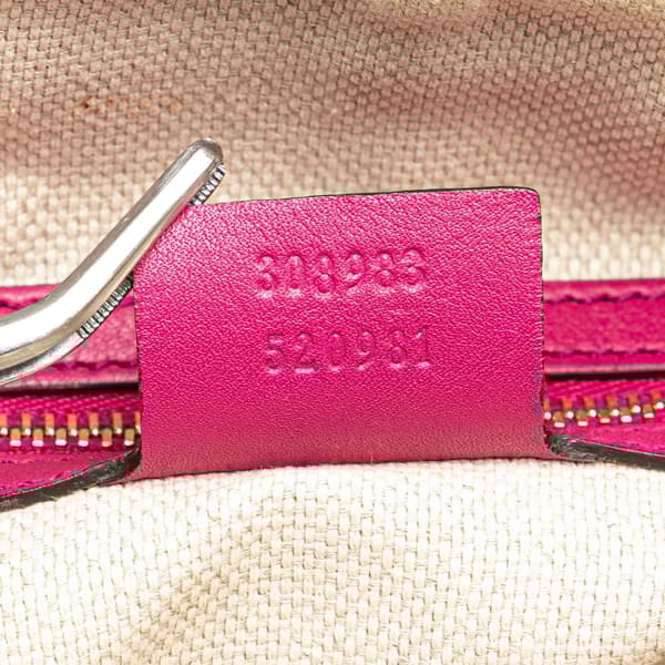 Pre-owned Gucci Patent Soho Chain Zip Shoulder Bag Pink
