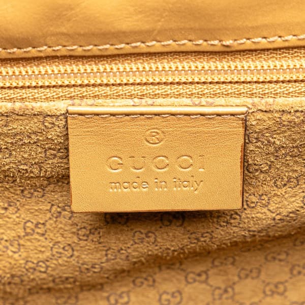 Pre-owned Gucci Calfskin Jackie Bardot Shoulder Bag Brown