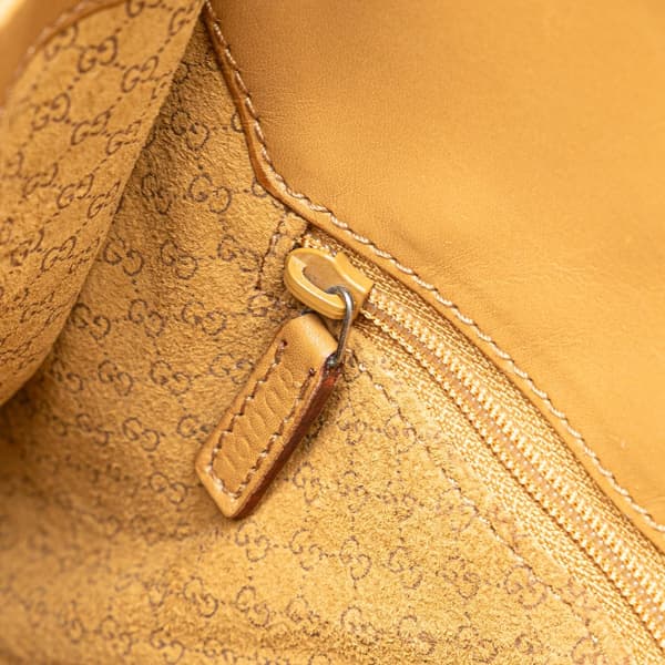 Pre-owned Gucci Calfskin Jackie Bardot Shoulder Bag Brown