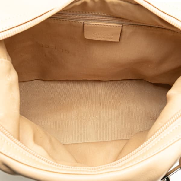 Pre-owned Gucci Leather Chain Shoulder Bag Brown