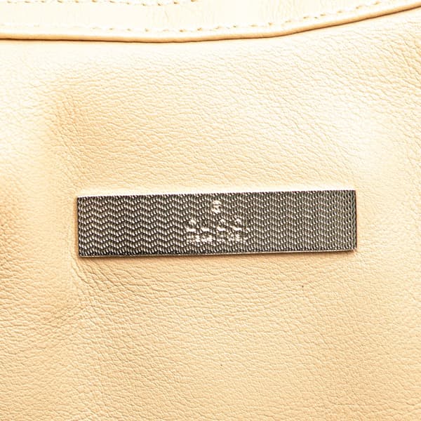 Pre-owned Gucci Leather Chain Shoulder Bag Brown