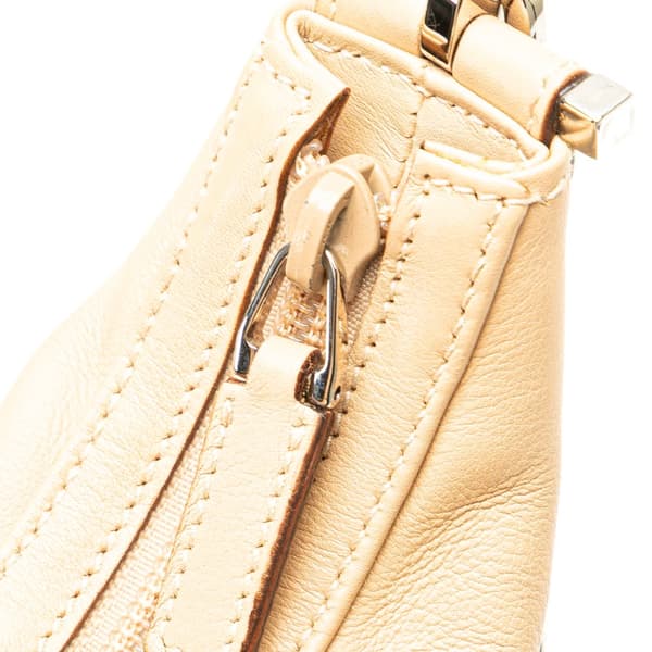 Pre-owned Gucci Leather Chain Shoulder Bag Brown