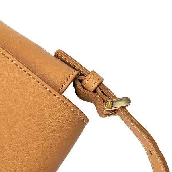 Pre-owned Burberry Leather Flap Shoulder Bag Brown