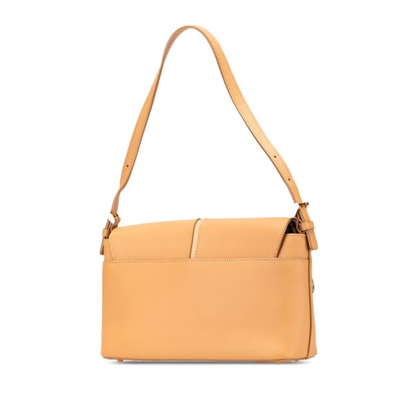 Pre-owned Burberry Leather Flap Shoulder Bag Brown