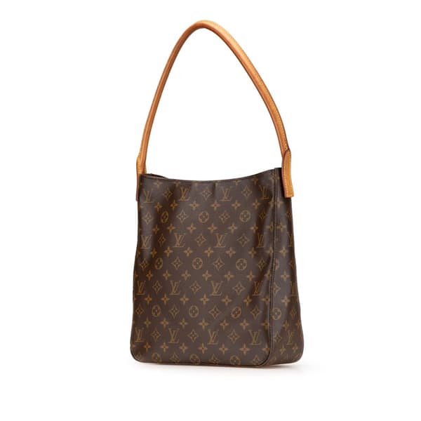 Pre-owned Louis Vuitton Monogram Looping GM Brown