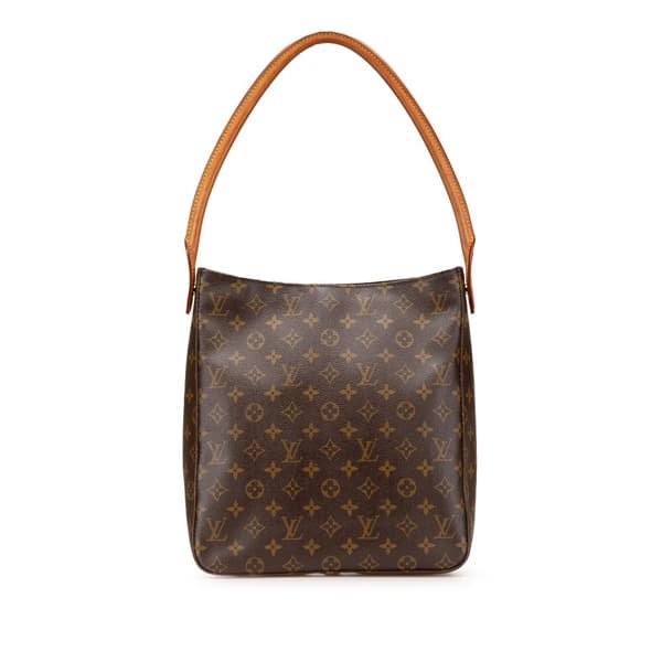 Pre-owned Louis Vuitton Monogram Looping GM Brown