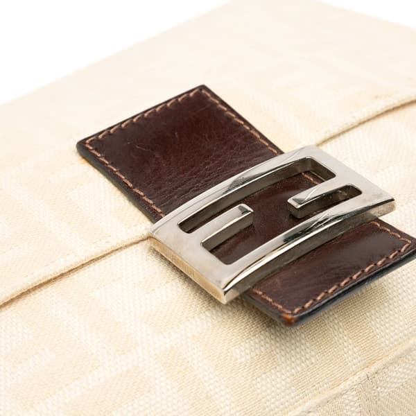 Pre-owned Fendi Zucca Canvas Mamma Forever Brown