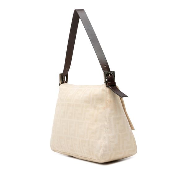 Pre-owned Fendi Zucca Canvas Mamma Forever Brown