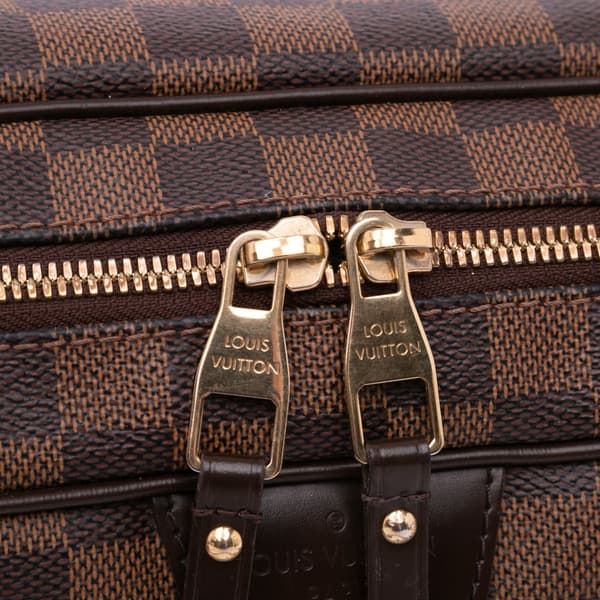 Pre-owned Louis Vuitton Damier Ebene Rivington PM Brown